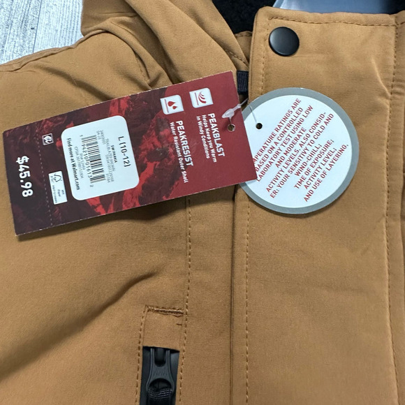 Swiss Tech | Youth Shell Winter Parka Jacket | Size Large | Tan - Picture 12 of 13